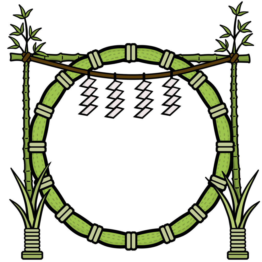 Chinowa used for purification ritual of shinto.